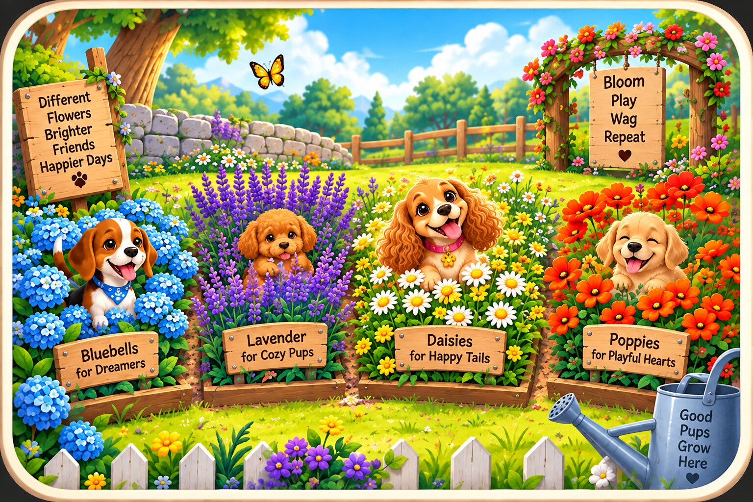 The flower beds